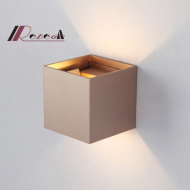 Lámpara de pared de jardín de cubo ajustable de aluminio